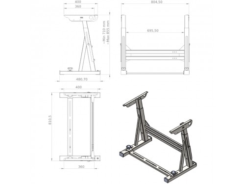 Станина стола для швейной машинки REXEL REX-1/HD